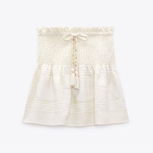 Zara linen blend skirt